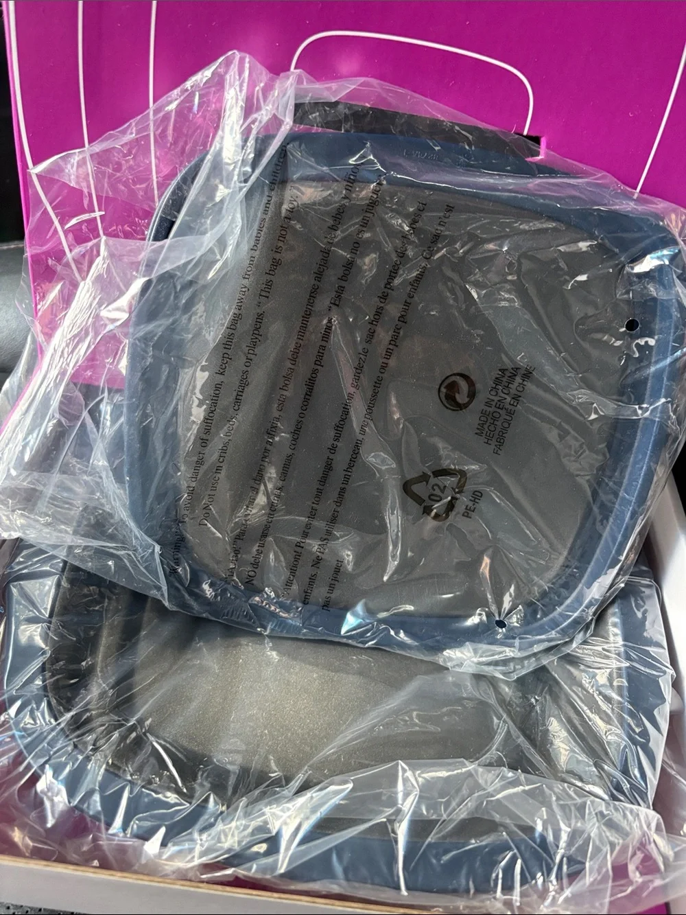 New Tupperware Microwave Grill Blue BLK Silver $210